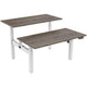 Zit-sta-bureau euroseats dual bench lichtbruin eiken metaal