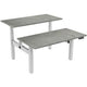 Zit-sta-bureau euroseats dual bench grijs beton metaal