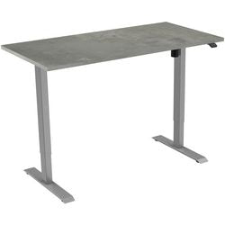 Zit-sta-bureau euroseats 1-motor grijs beton metaal