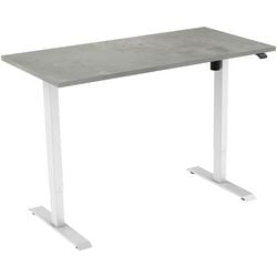 Zit-sta-bureau euroseats 1-motor wit beton metaal