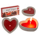 Ootb hartkaars set van 2 in cementen pot 6x6cm