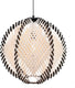 Eglo waverton hanglamp - e27 - ø 40 cm - zwart wit - textiel