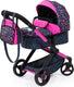 Bayer design - combi poppenwagen xeo, tas, zwart, rose, fee
