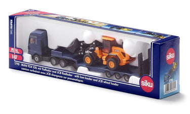 Siku 1790 man truck met dieplader en jcb shovel 1:87 198x38x53 mm