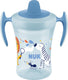 Nuk fles evolution trainer cup blauw, 230ml, 1 st
