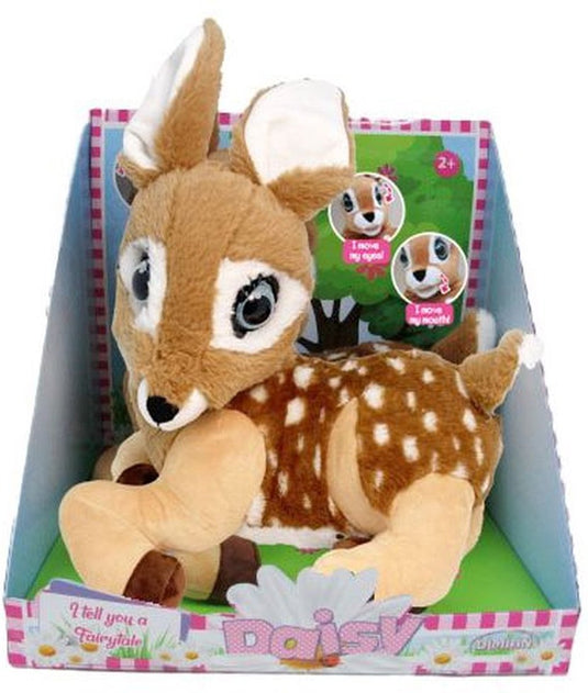 Dimian pluche daisy met glitterogen, vertelt verhaaltjes - nl.