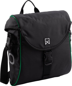 Willex - enkele tas 300 - zwart groen - lichtgewicht - met schouderband - 12 liter