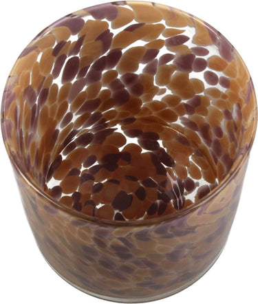 Hd collection kaarsenhouder multi glas 12x12x12cm