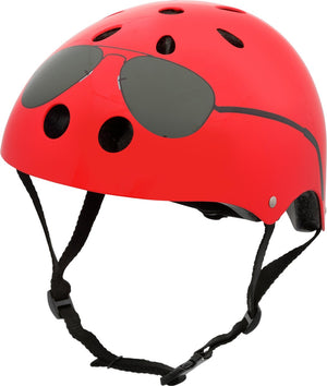 Mini hornit lids fietshelm voor kinderen met led achterlicht - the aviator (s)