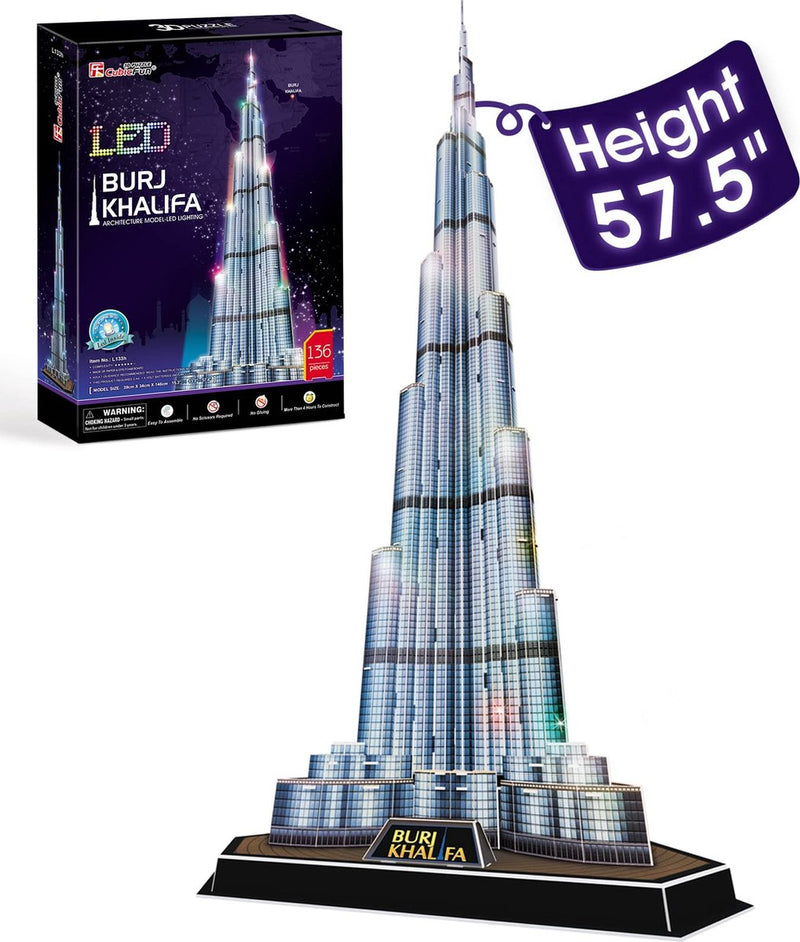 Afbeelding laden in galerijviewer, Cubic fun 3d-puzzel burj khalifa led (2010327)
