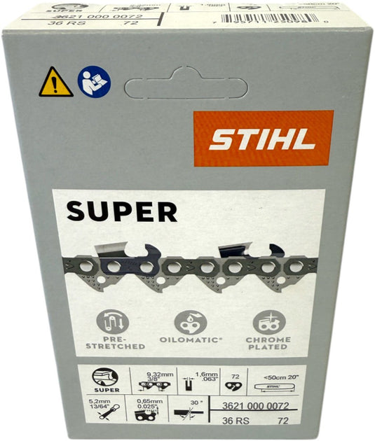 Stihl 3 8 rapid super 3 (rs3) zaagketting 50 cm 3 8 1,6 mm 72 tg ( 36260000072 )