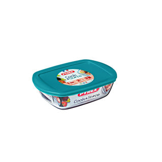Pyrex cook store rechthoekige bewaarschaal 23x15x6cm - 1100ml - borosilicate glass