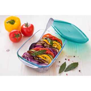 Afbeelding laden in galerijviewer, Pyrex cook store rechthoekige bewaarschaal 23x15x6cm - 1100ml - borosilicate glass
