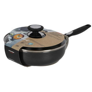 Beka pro induc hapjespan - ø 24 cm - sauteerpan - met deksel - keramische antikleeflaag - pfas-vrij - geschikt voor inductie - zwart
