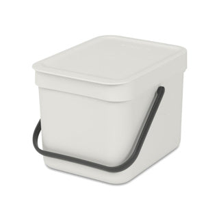 Afbeelding laden in galerijviewer, Brabantia afvalemmer sort go 6l light grey
