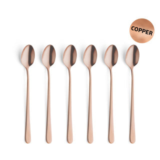 Afbeelding laden in galerijviewer, Amefa latte lepels copper 6 stuks

