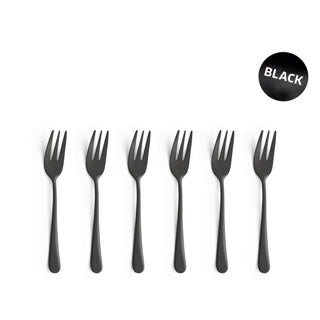 Afbeelding laden in galerijviewer, Amefa gebaksvorkjes black 6 stuks
