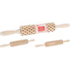 Deegroller rubber hout hart love assorti | 4 stuks