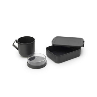 Afbeelding laden in galerijviewer, Brabantia make take lunchset - 2-delig - kunststof - dark grey
