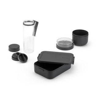 Afbeelding laden in galerijviewer, Brabantia ontbijt en lunchset make take dark gre dark grey
