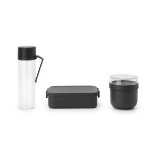 Afbeelding laden in galerijviewer, Brabantia ontbijt en lunchset make take dark gre dark grey
