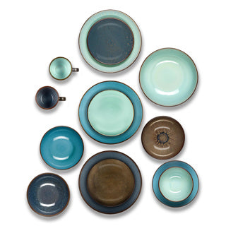 Feeling turquoise dessert bord 21 cm | 6 stuks