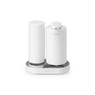 Afbeelding laden in galerijviewer, Brabantia sinkstyle zeepdispenser set - mineral fresh white
