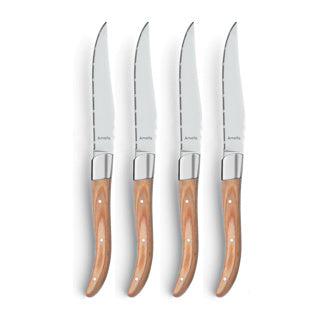 Afbeelding laden in galerijviewer, Amefa - royal steak 4 steakmessen - natural wood
