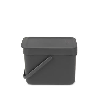 Afbeelding laden in galerijviewer, Brabantia afvalemmer sort go 6l grijs
