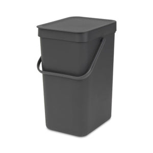 Brabantia afvalemmer sort go 12l grijs