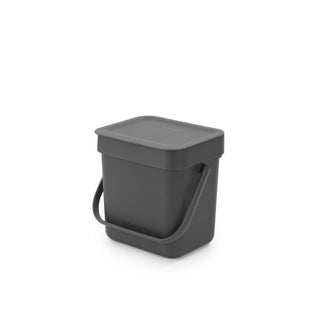 Afbeelding laden in galerijviewer, Brabantia afvalbakje sort go 3l grijs | 2 stuks
