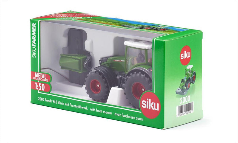 Afbeelding laden in galerijviewer, Siku 2000 fendt 942 vario met voormaaier 1:50
