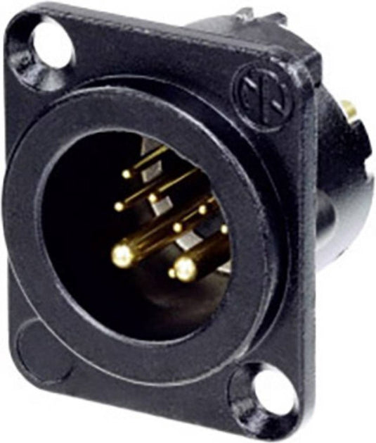 Neutrik nc10md-lx-b-con xlr-connector flensstekker, contacten recht aantal polen: 10 zwart 1 stuk(s)