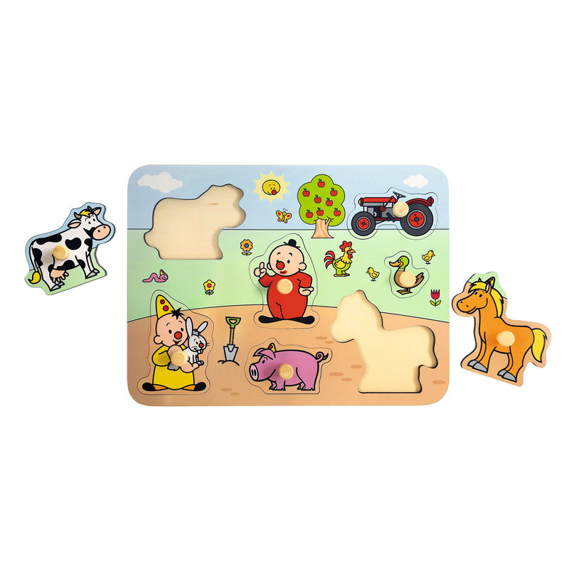 Afbeelding laden in galerijviewer, Studio 100 bumba houten noppenpuzzel boerderij, 7st.
