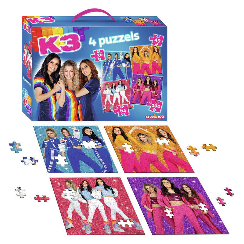 Afbeelding laden in galerijviewer, K3 4in1 Puzzel Vleugels
