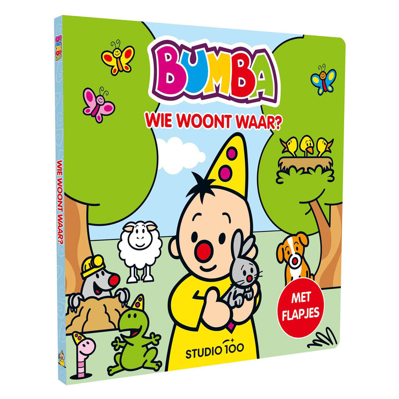 Afbeelding laden in galerijviewer, Studio 100 bumba kartonboek met flapjes - wie woont waar?
