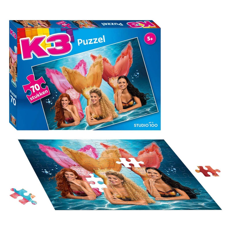 Afbeelding laden in galerijviewer, K3 legpuzzel - lied van de zeemeermin, 70st.
