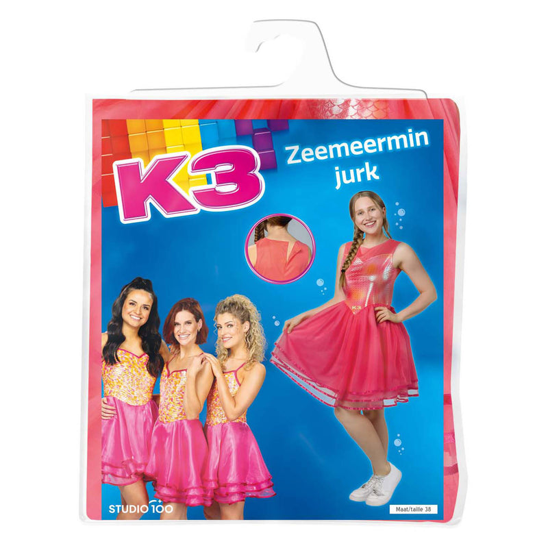 Afbeelding laden in galerijviewer, K3 verkleedkleding - zeemeerminjurk volwassenen - maat 38
