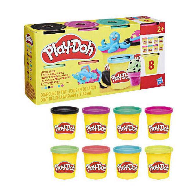 Afbeelding laden in galerijviewer, Play-doh kleipotjes set kleurenmix - 8 stuks
