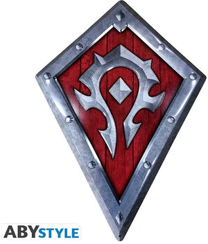 Blizzard world of warcraft horde shield unisex plaatmetalen borden - zilverkleurig rood - standard