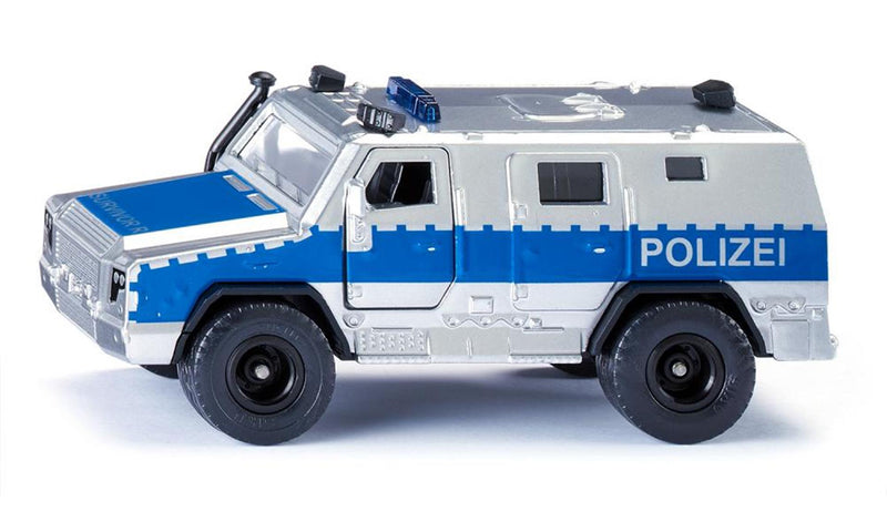 Afbeelding laden in galerijviewer, Siku 2304 rheinmetall man survivor r polizei 1:50 175x87x59mm politie
