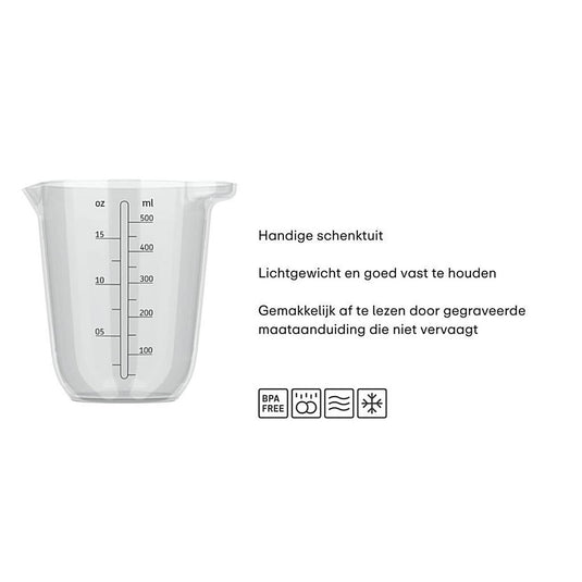 Mepal maatbeker chef it 500ml - helder
