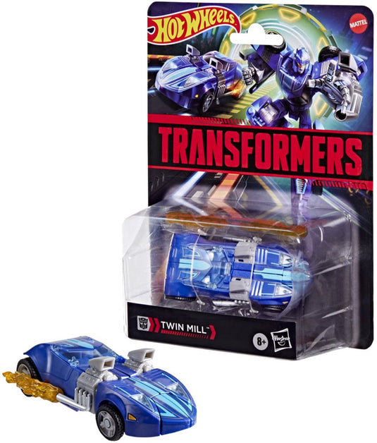 Transformers hasbro hot wheels x action figure twin mill - actiefiguur 12cm