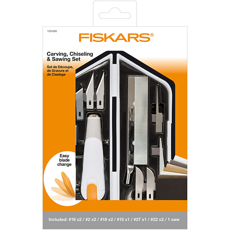 Afbeelding laden in galerijviewer, Fiskars mes beitel en zaagset
