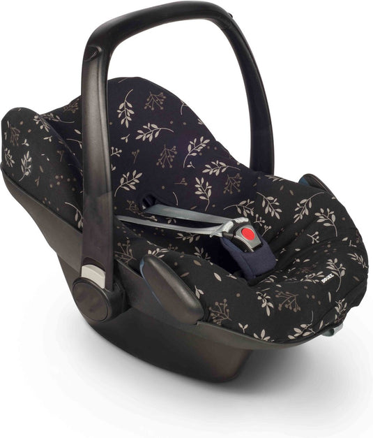 Dooky seat cover 0+ autostoelhoes romantic leaves black - universele autostoelhoes maxi cosi cabriofix, maxi cosi hoes pebble, maxicosi hoes, cybex en meer - autostoelhoes baby universeel