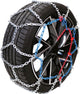 Carpoint sneeuwkettingen – rvx 240 – 16mm gehard stalen schakels – o norm v5117 en en 16662 1 gecertificeerd - semiautomatische spanner – kruisspoor verbetert de grip – incl. nood reparatieschakels, handschoenen, handleiding handige opbergtas