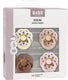 Bibs boheme fopspeen - rond - 4 stuks - 6-18 mnd - ivory blush woodchuck blossom