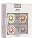 Bibs boheme fopspeen - rond - 4 stuks - 6-18 mnd - ivory blush blossom dusky lilac