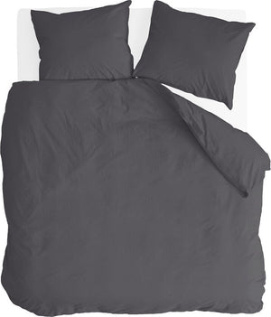 Byrklund dekbedovertrek go velvet - 240x220 - voor: 100% polyester, achter 100% katoen - off black