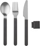 Mepal bestekset silueta - 3-delig - reisbestek - nordic black